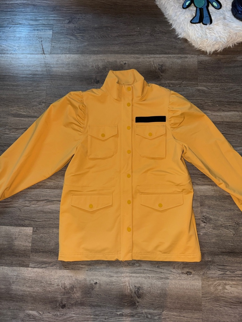 Nike Yellow Utility Jacket with Black Chest Accent